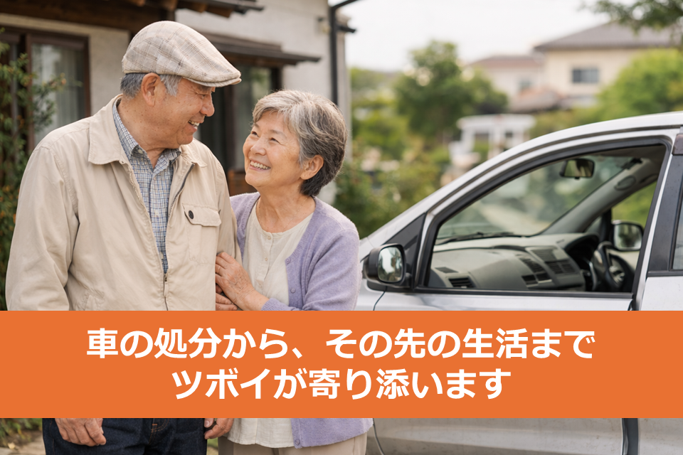 免許返納後の車の処分、自分で持ち込まなくて大丈夫。ご自宅まで伺います！